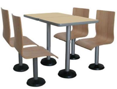 四人曲木快餐桌椅